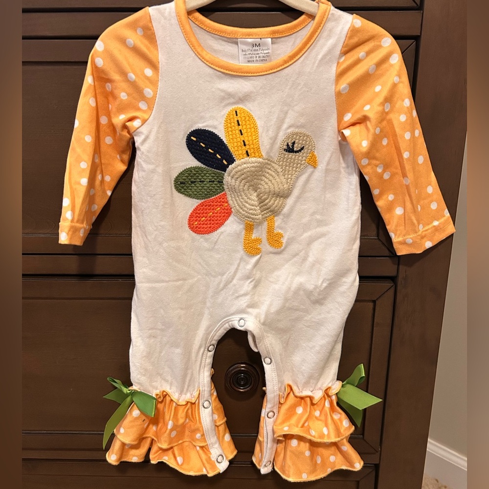 Honey Bean kids- Turkey one peice outfit
